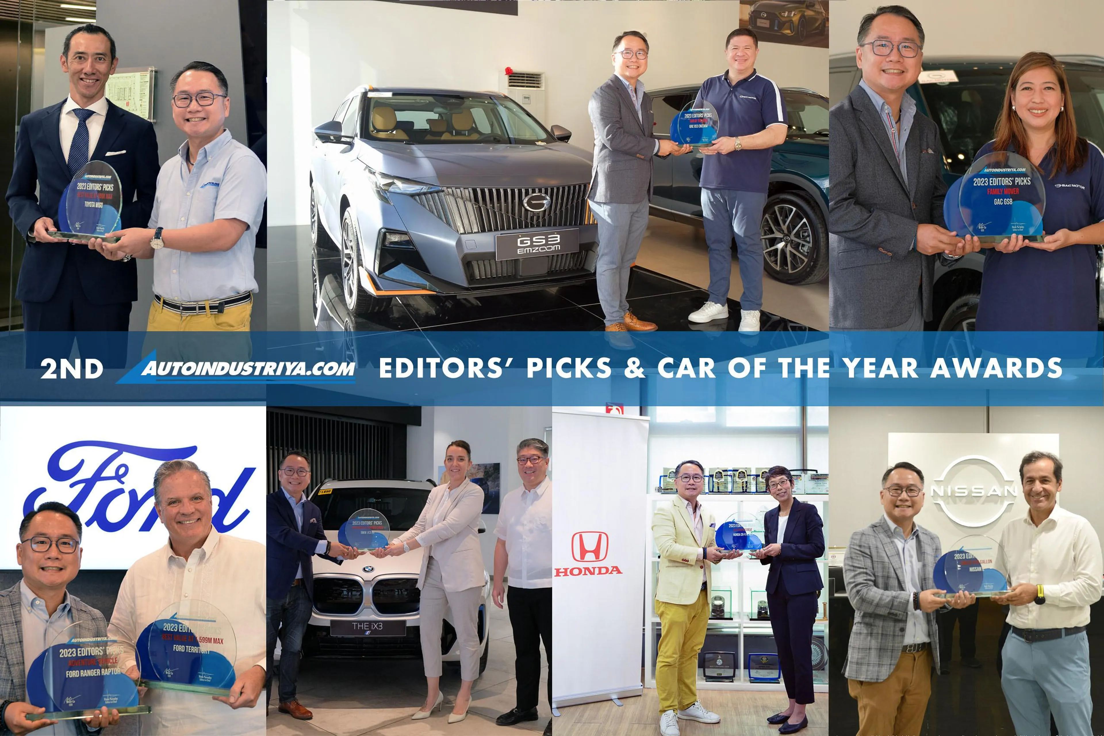 The winners: 2nd AutoIndustriya.com Editors' Picks and Car of The Year