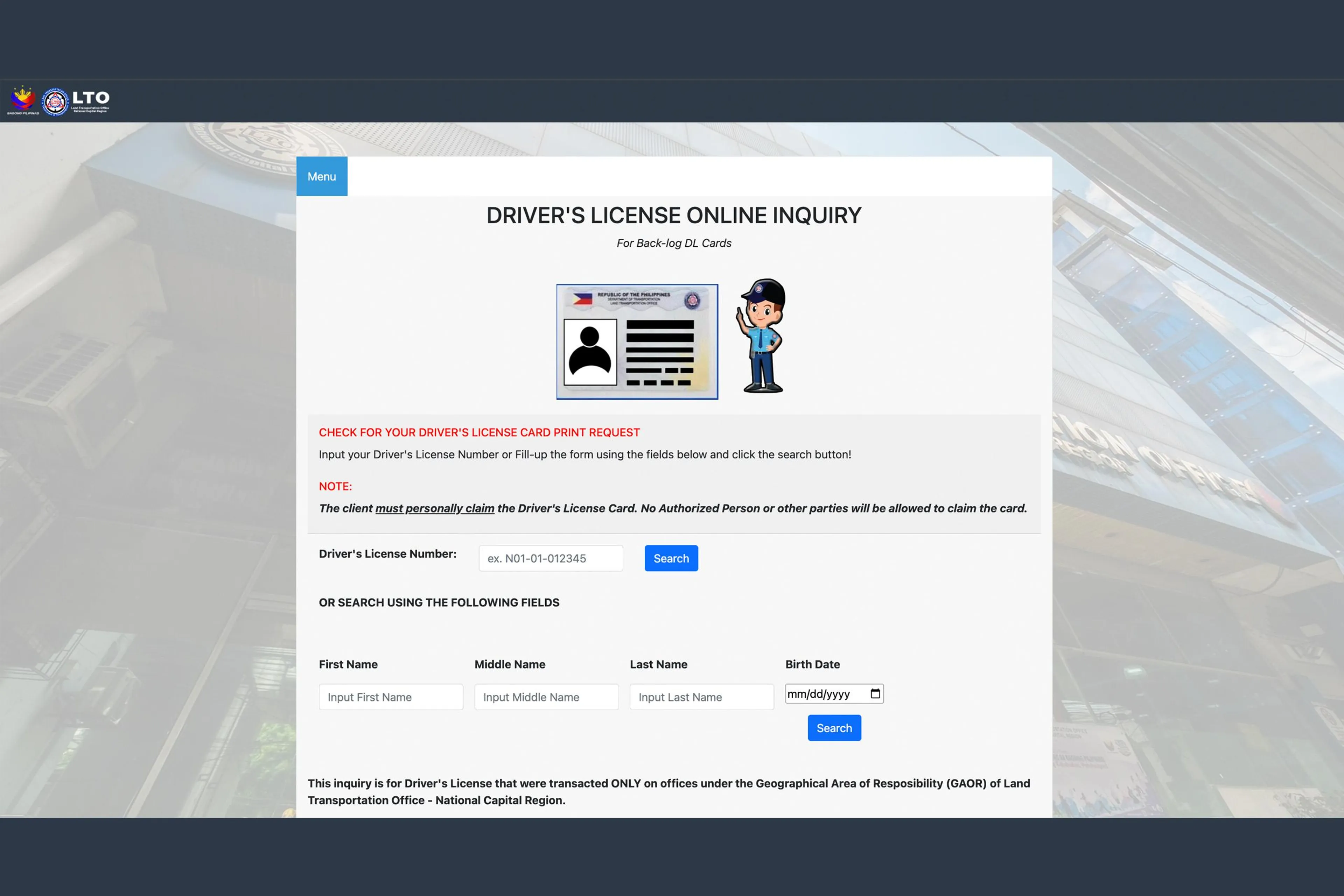 LTO: You can now check if your driver's license card is available