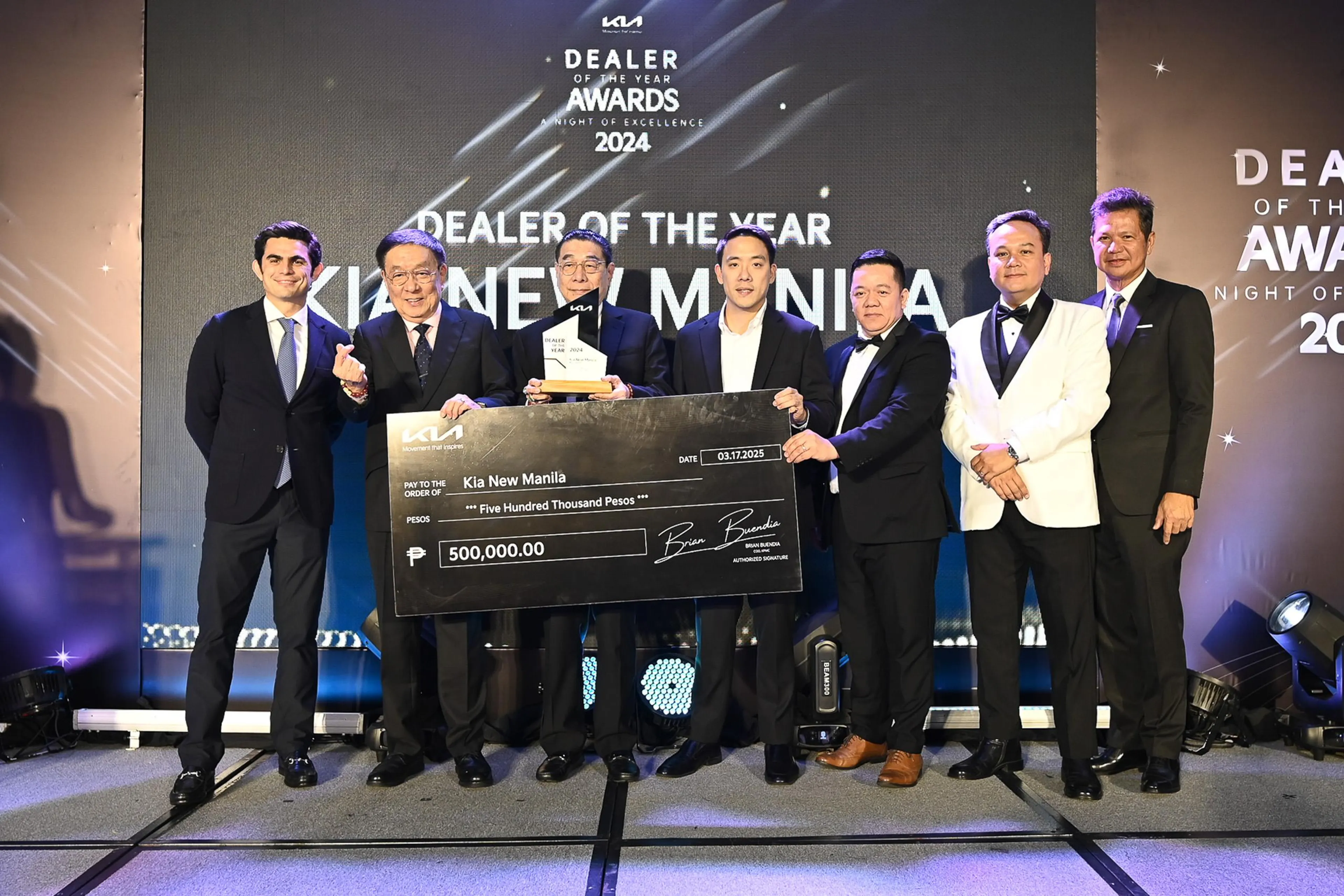 Kia New Manila awarded as 2024 Dealer of the Year