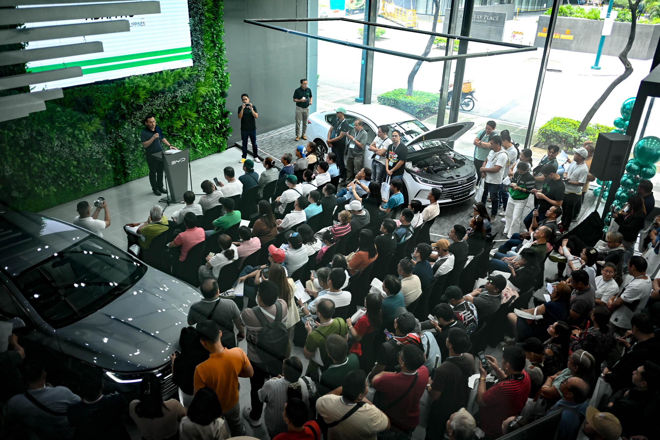 First BYD Grab day caravan held at Global City dealership