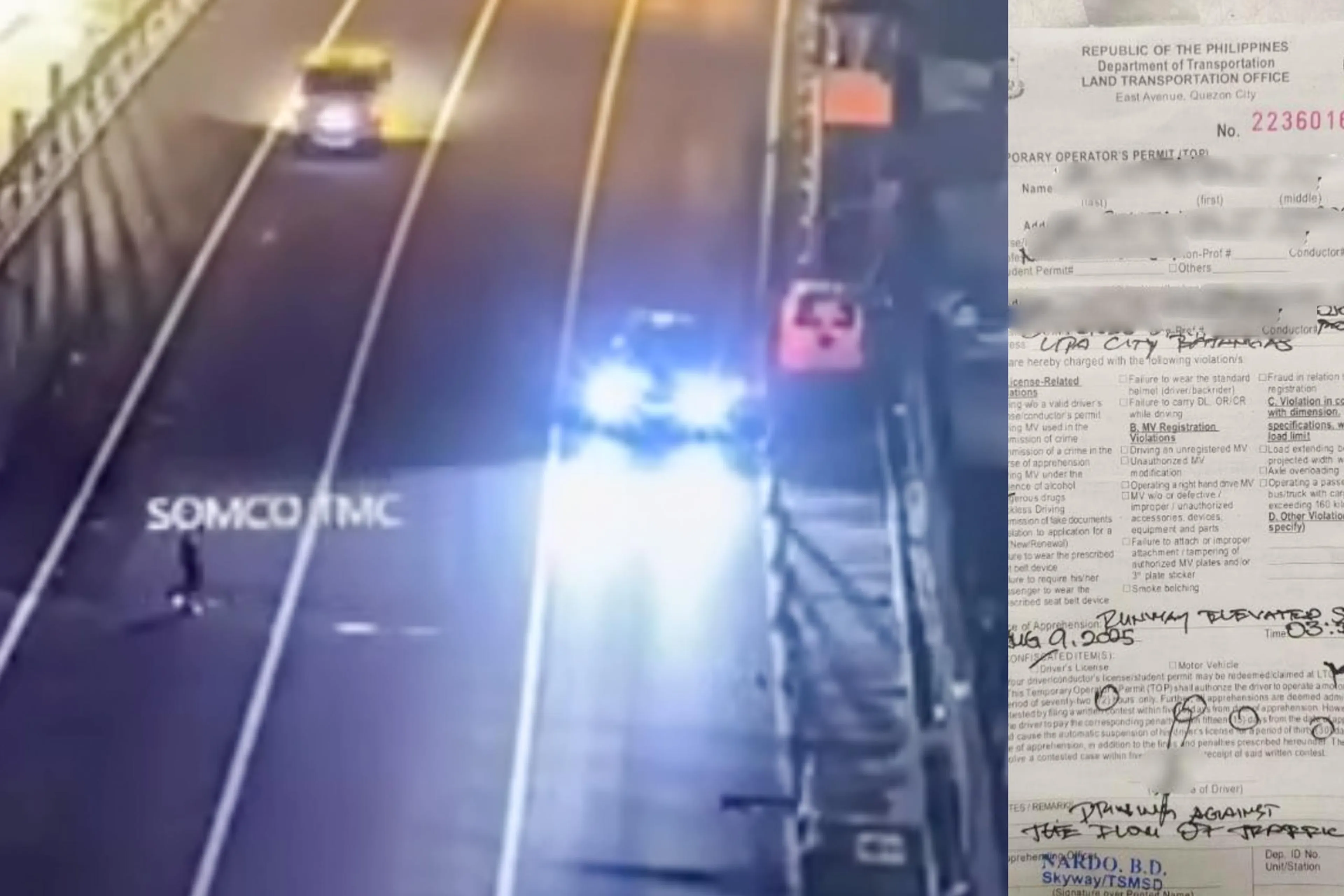 DOTr: Perpetual license revocation to counterflowing driver on Skyway