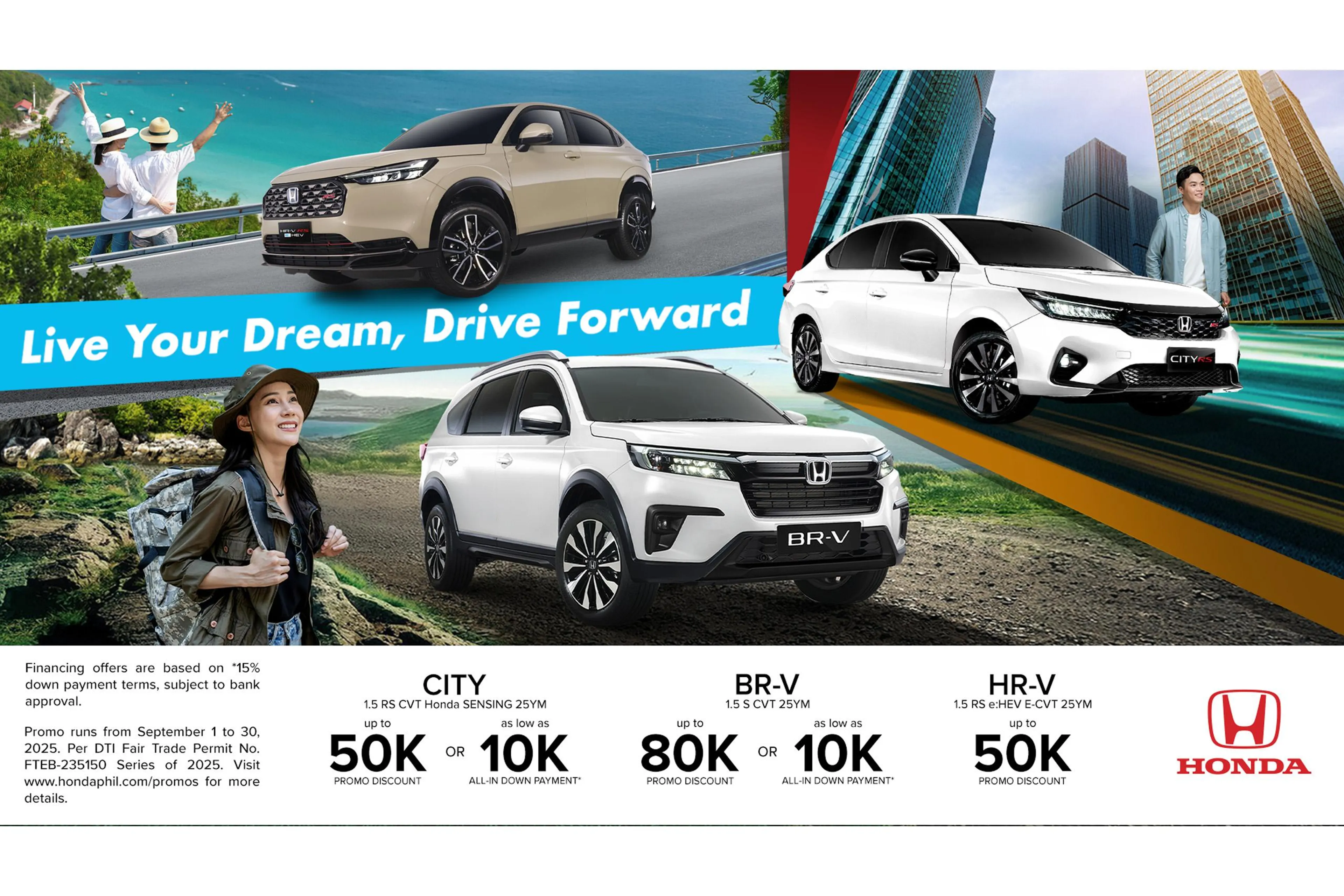 Honda PH "Live Your Dream, Drive Forward" promo extends to September