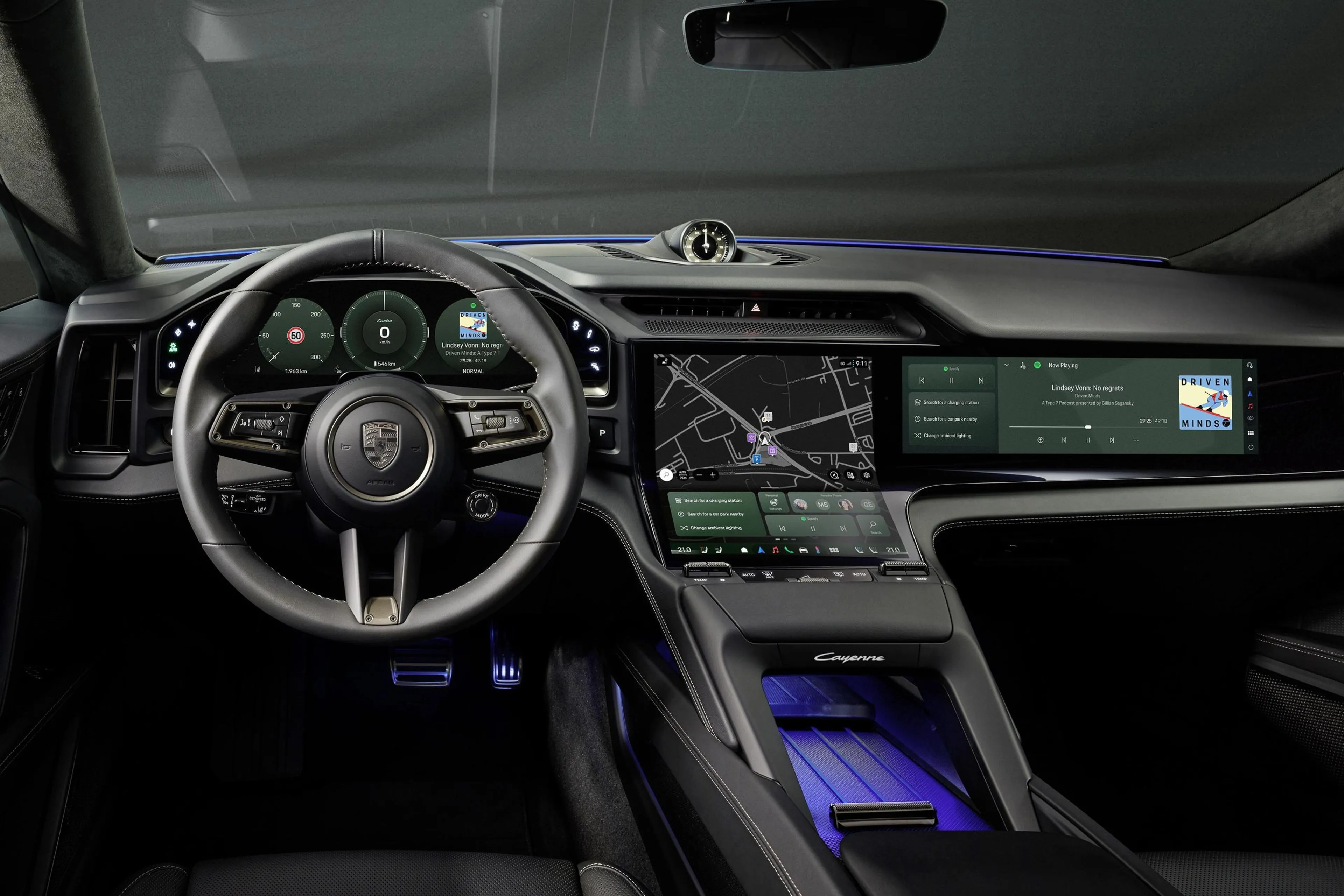 Porsche Cayenne Electric's cabin is a screen user's dream