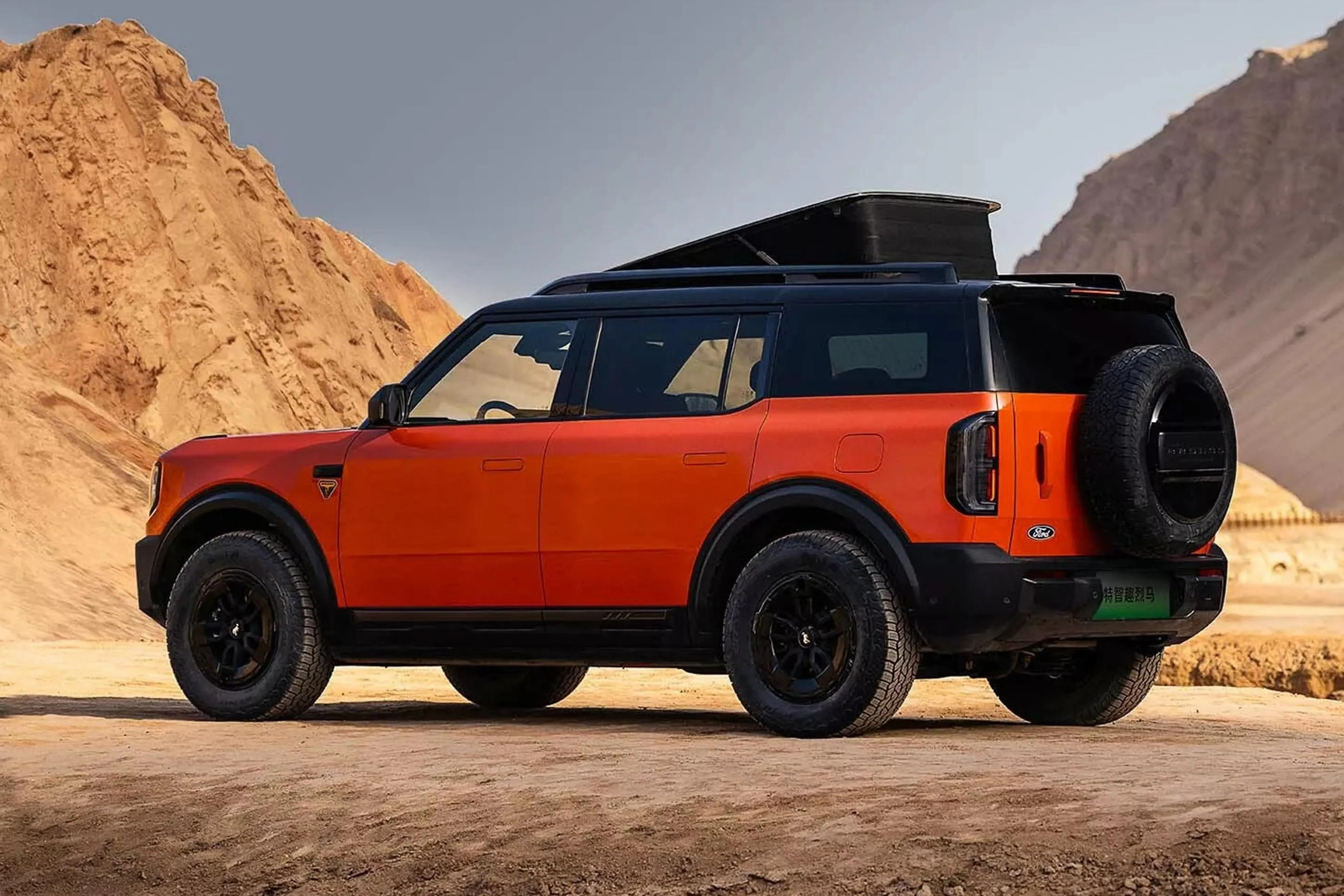 Ford rolls out an electric Bronco with tilting roof for camping