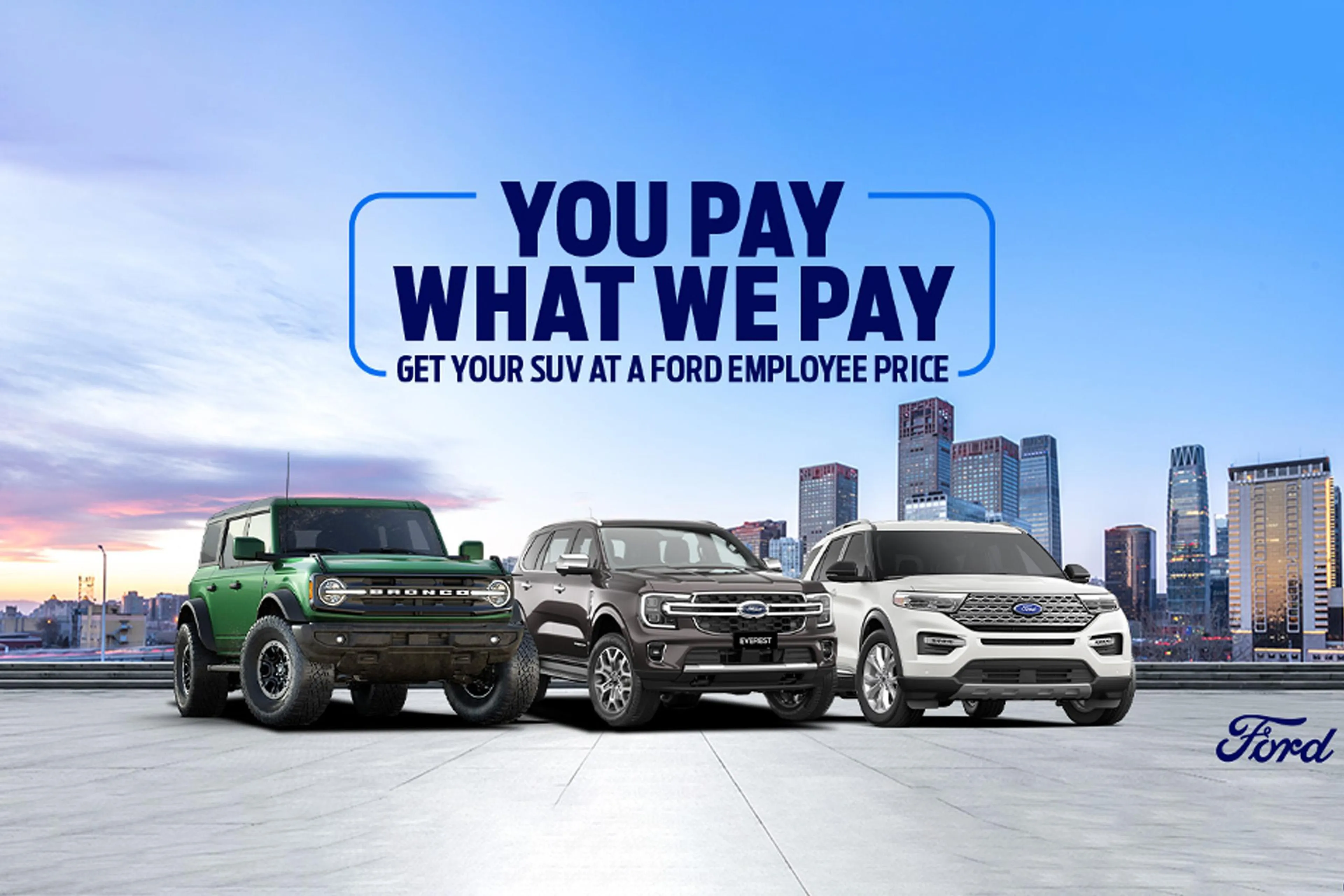 Get a Ford SUV at Blue Oval employee prices this October