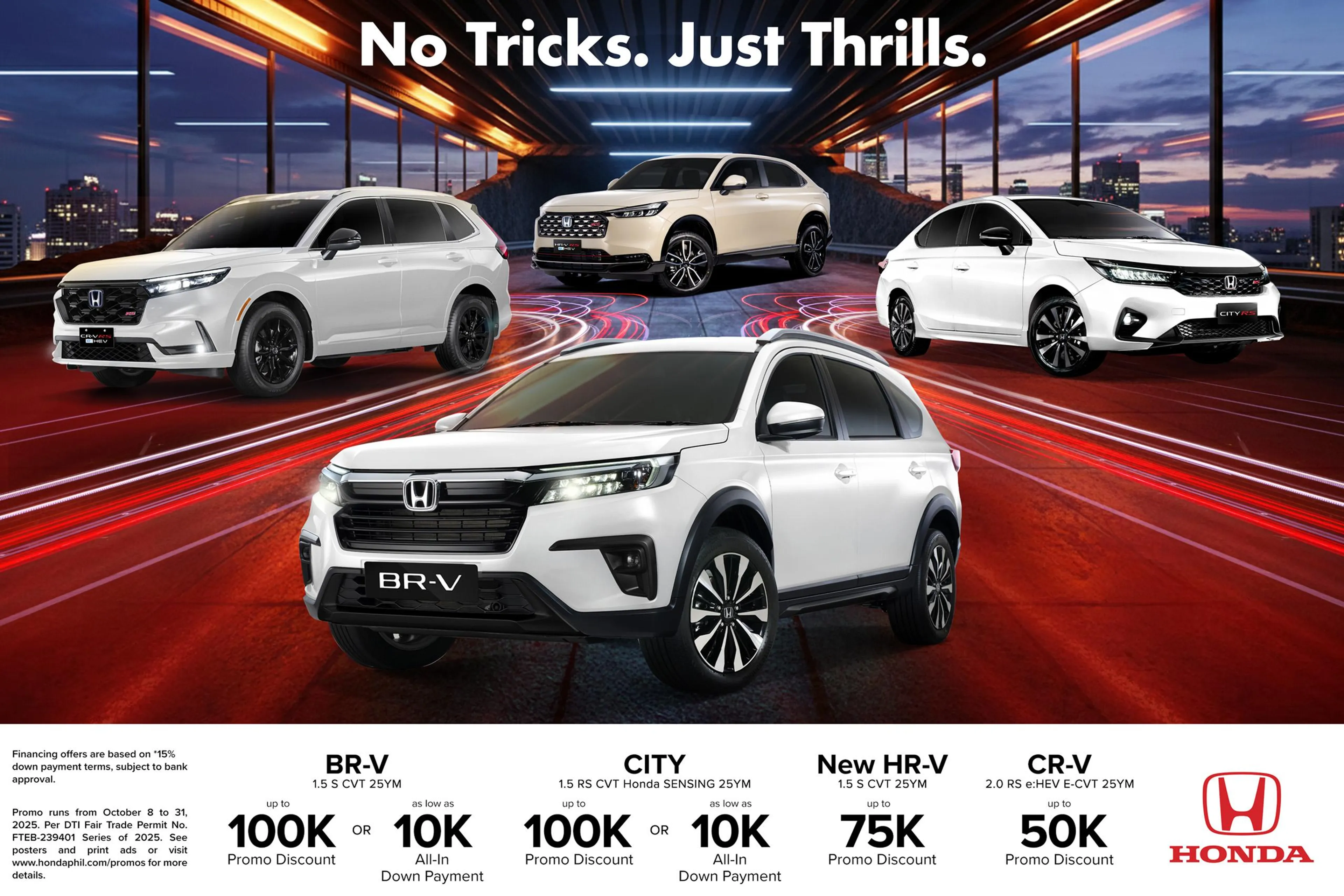 Honda PH launches "No Tricks, Just Thrills" promo for October