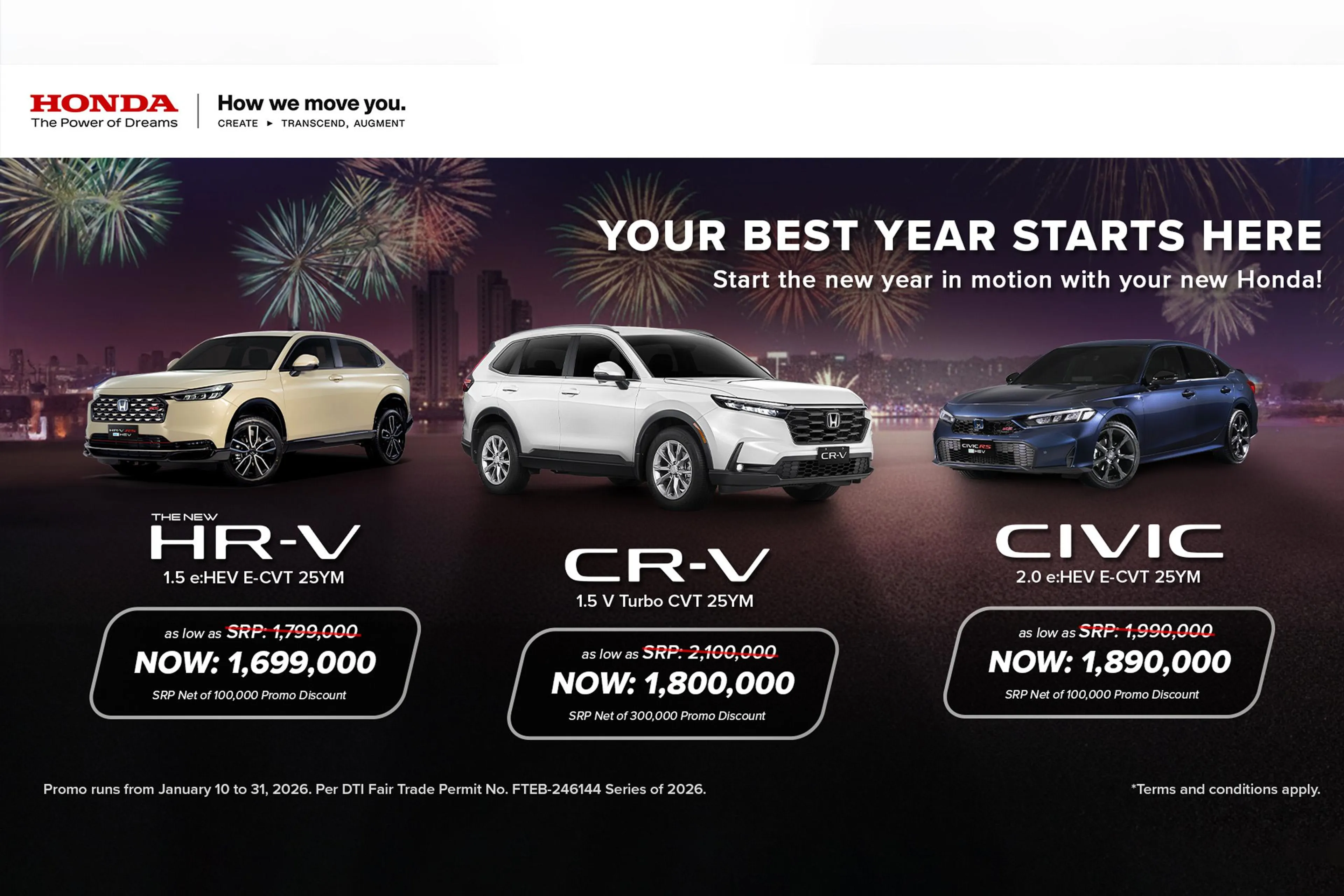 HCPI now offering 2026 Honda CR-V V Turbo with PHP 300K discount