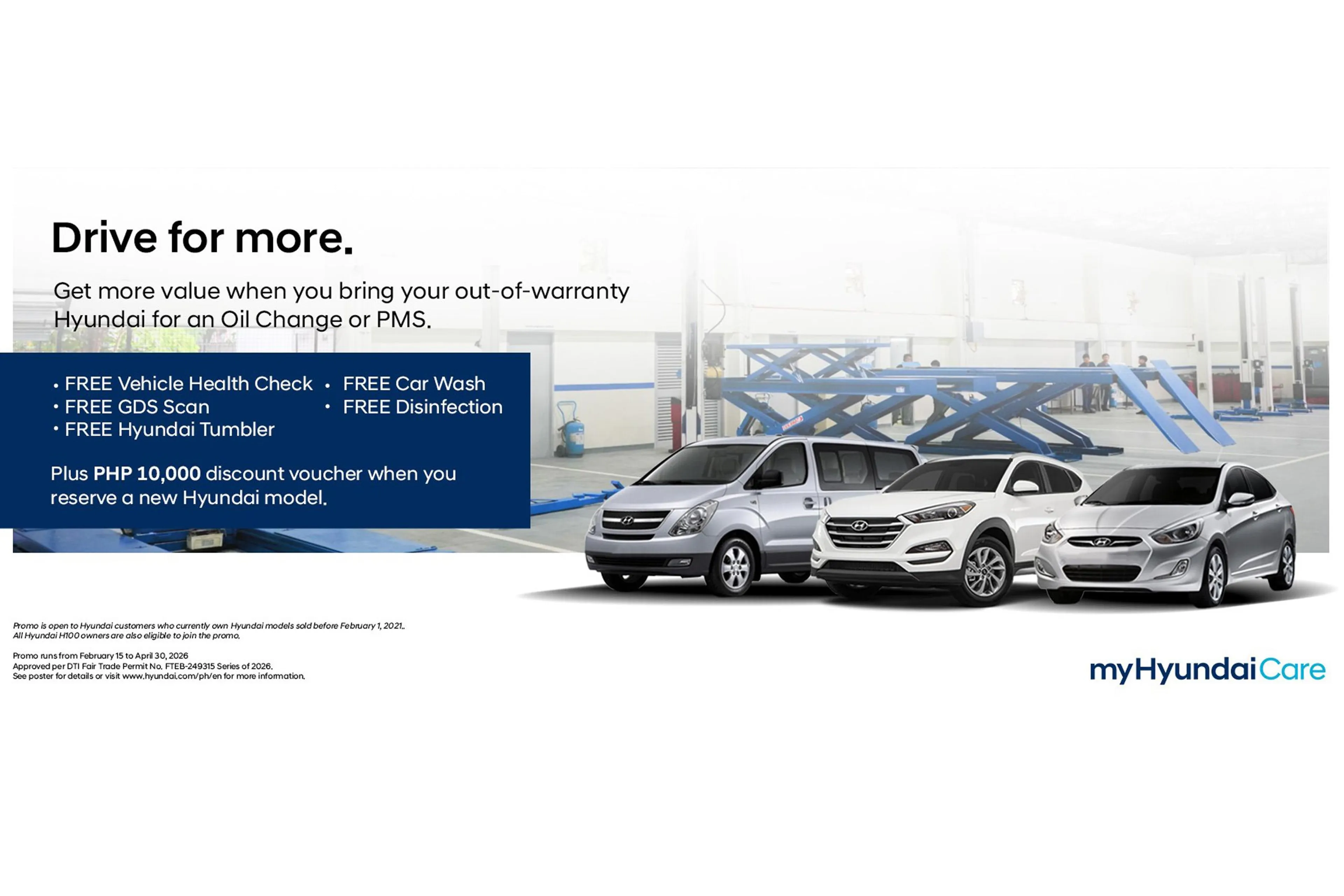 Hyundai PH announces "Drive for More" aftersales service promo