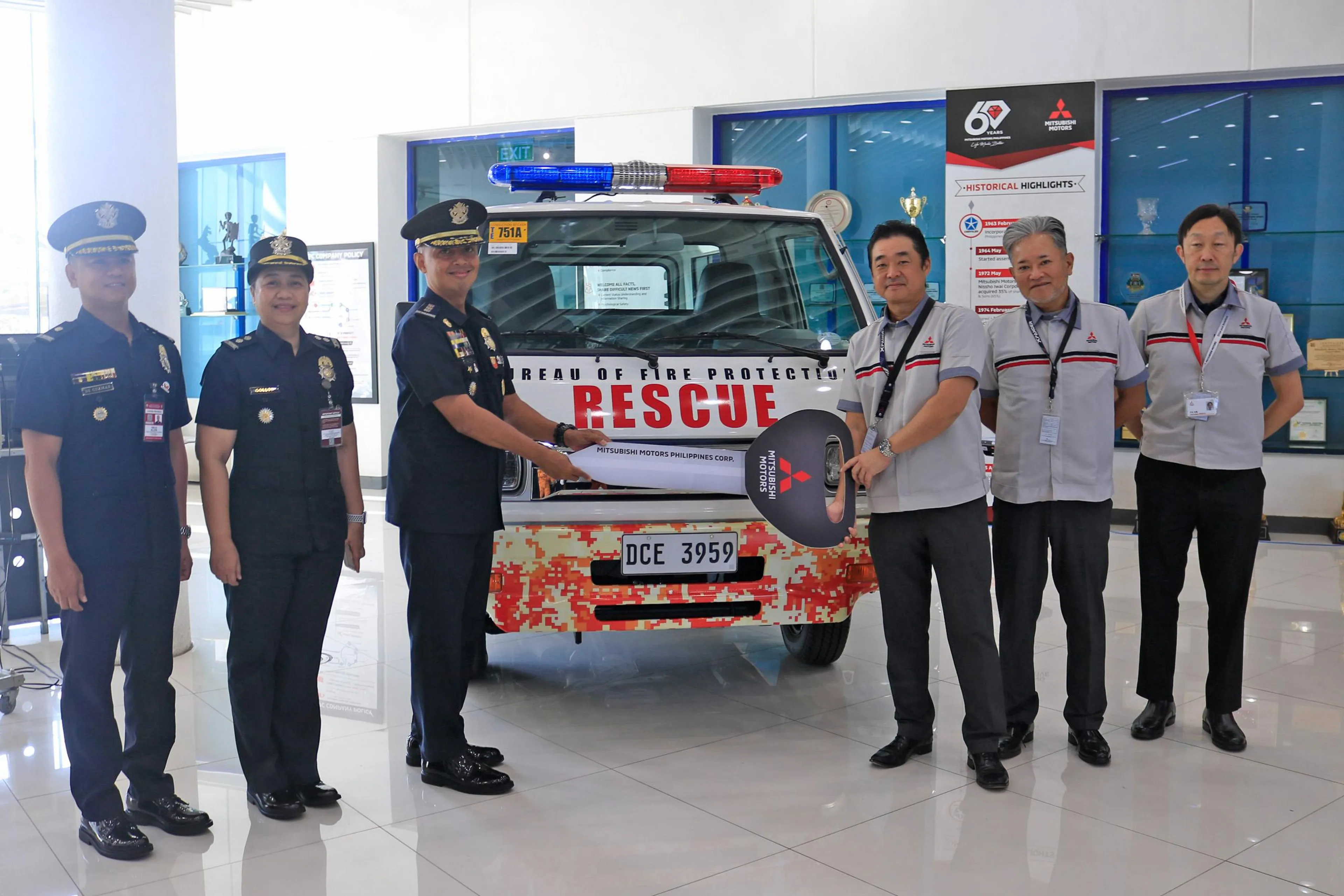 Mitsubishi PH donates L300 emergency response unit to BFP Region 4A