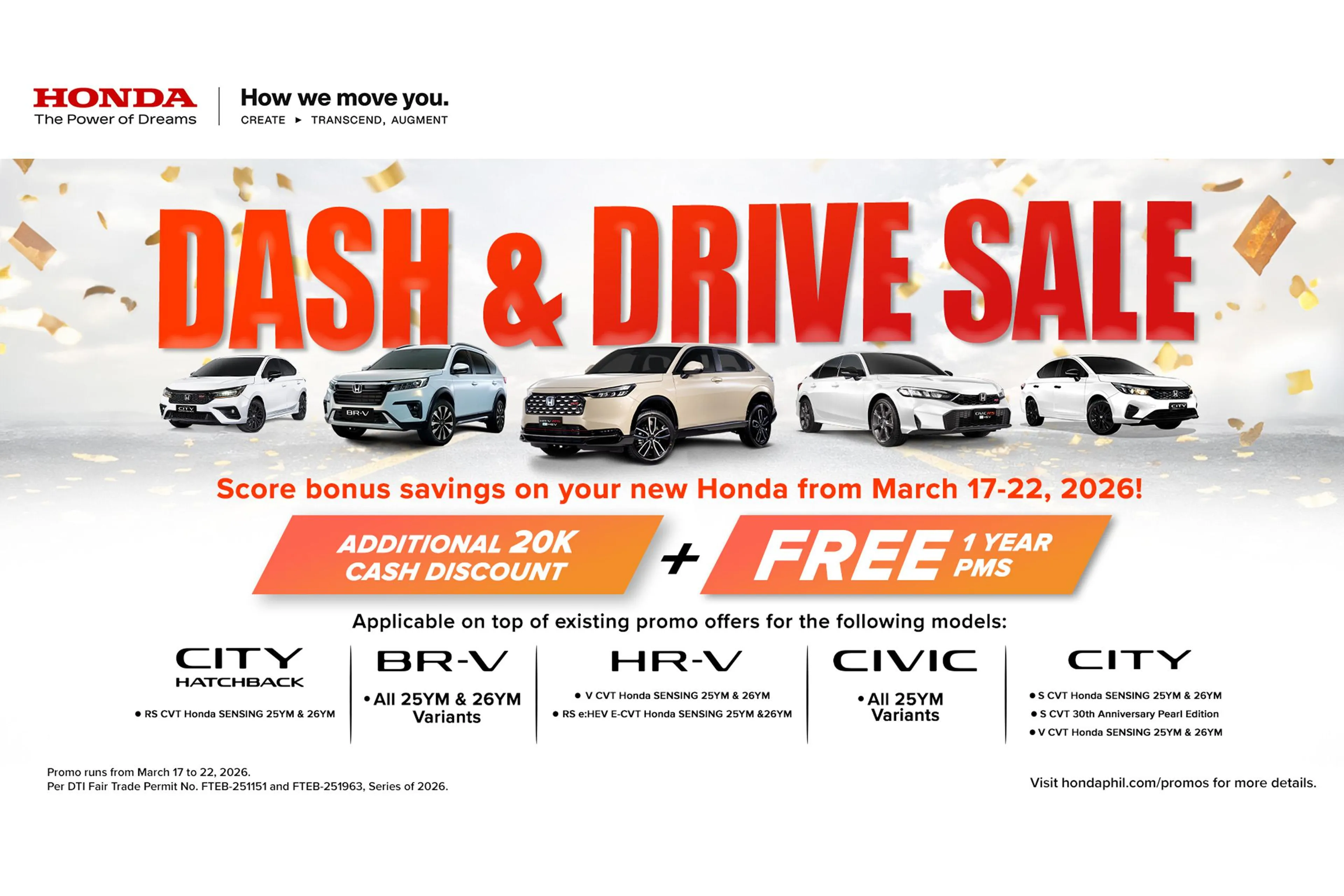 Honda PH offers extra discounts, free PMS in latest March sales promo