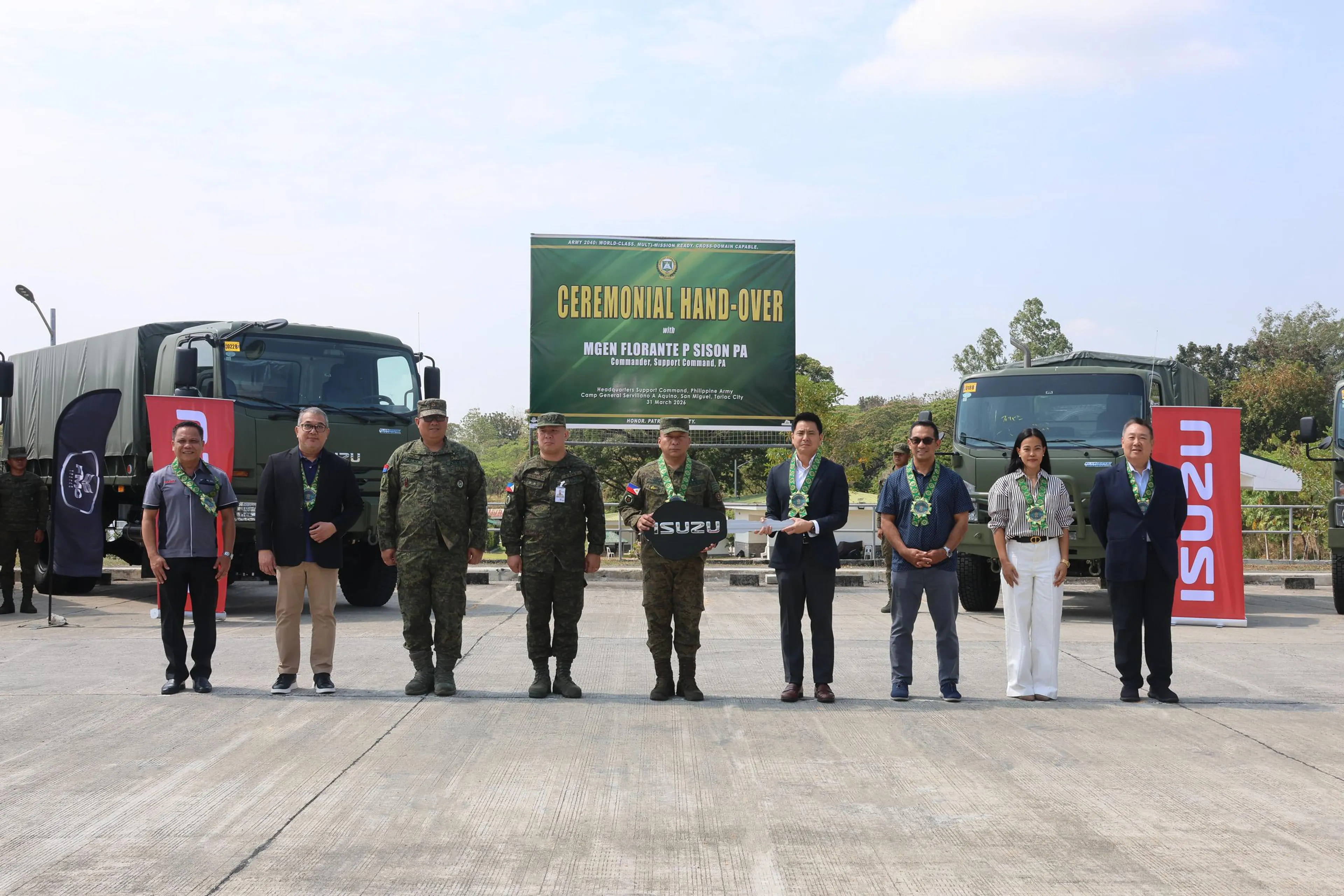 Isuzu turns over 205 new troop carriers to Philippine Army