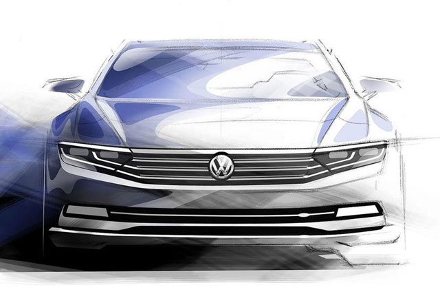 Volkswagen reveals sketches of the 2015 Passat