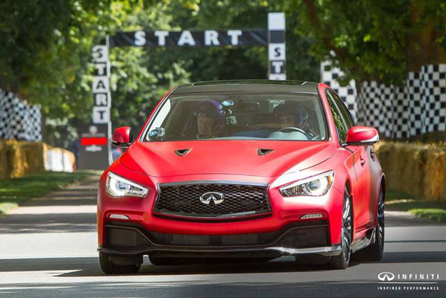 Infiniti Q50 Eau Rouge prototype unleashes power at Goodwood