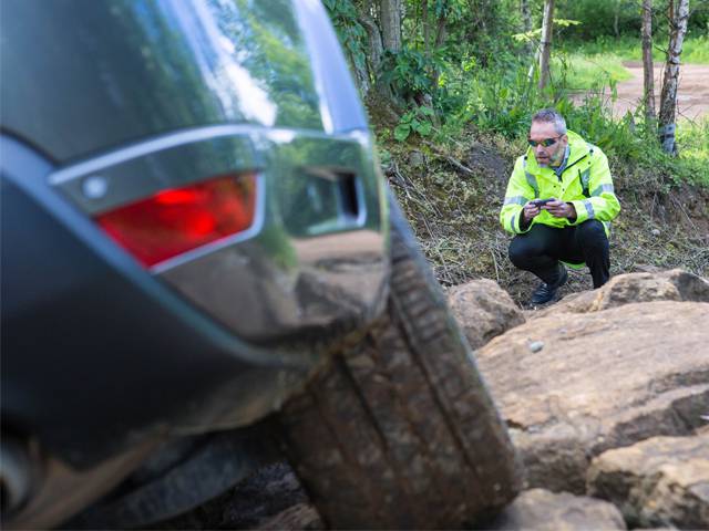 Remote-controlled Range Rover Sport being tested