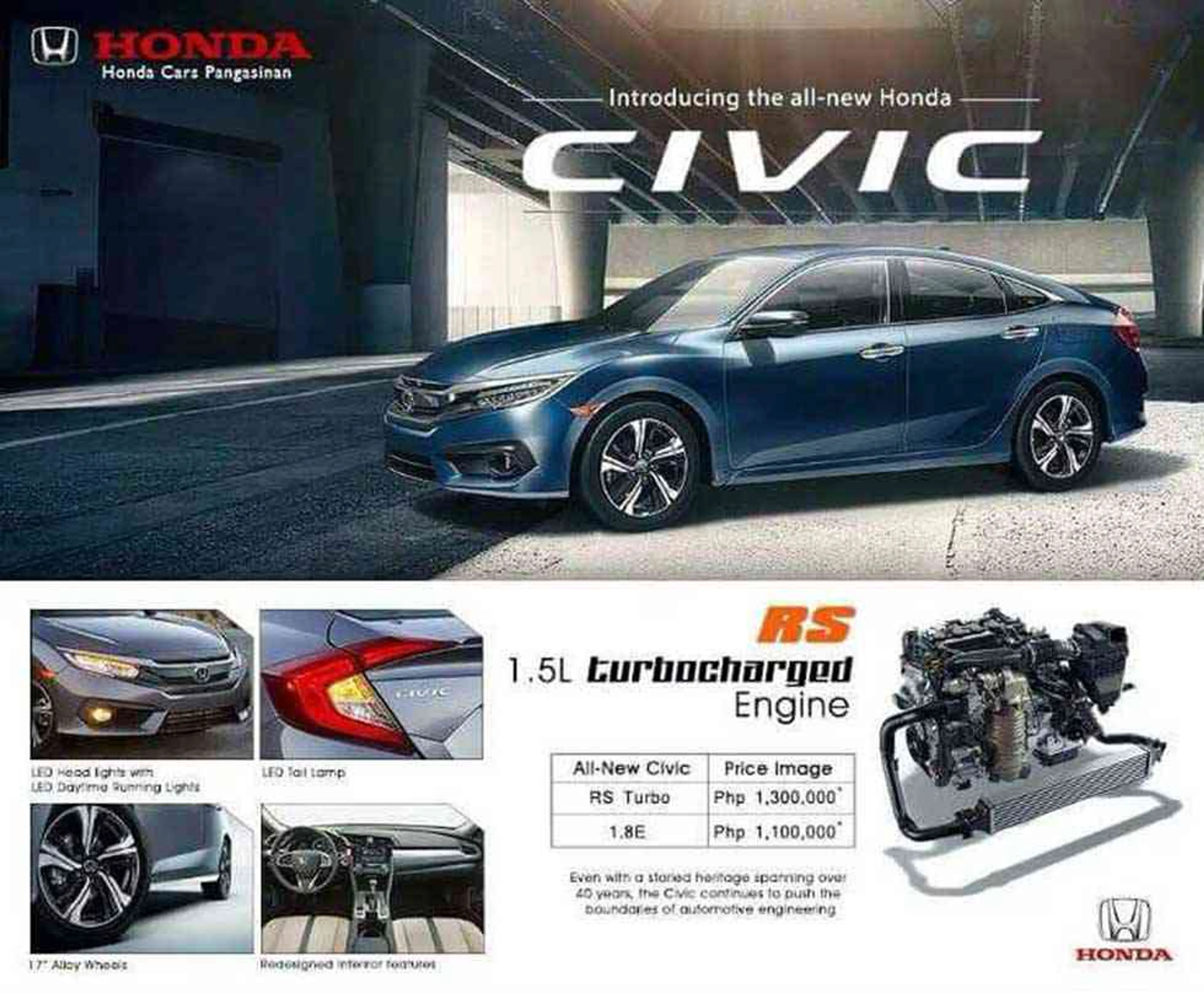 Local dealer leaks prices of 2016 Honda Civic